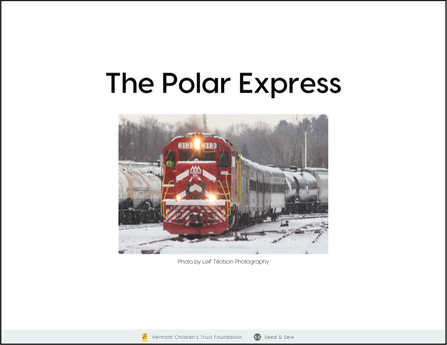Printable social story for the Polar Express Train Ride